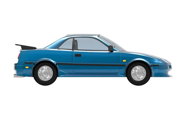 Автомобіль 1980 кіберпанк синя сторона — стокове фото