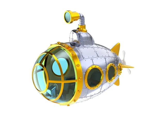 Submarino de metal de dibujos animados —  Fotos de Stock