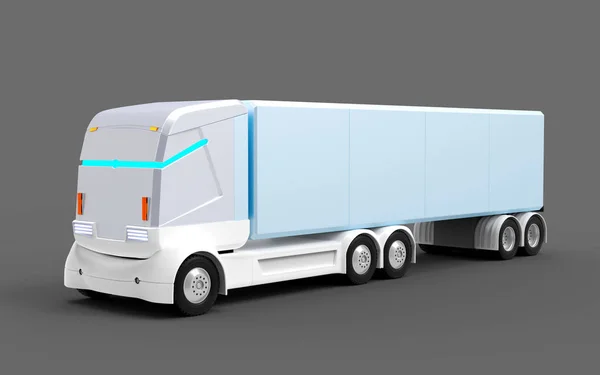 Kendi kendine sürüş kamyon futuristik — Stok fotoğraf