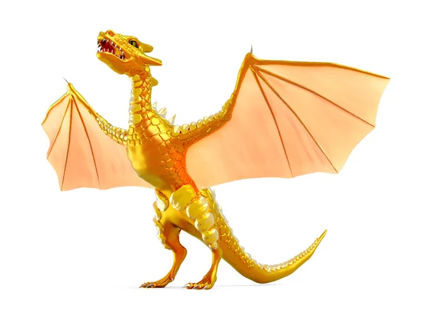 Dragon gestegen 3d — Stockfoto