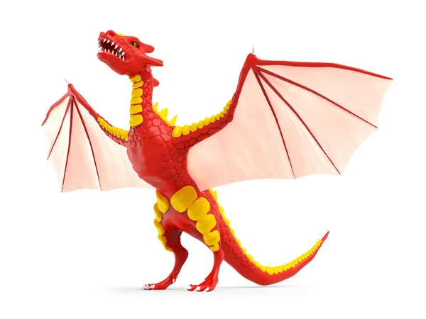 Drache gestiegen 3d — Stockfoto