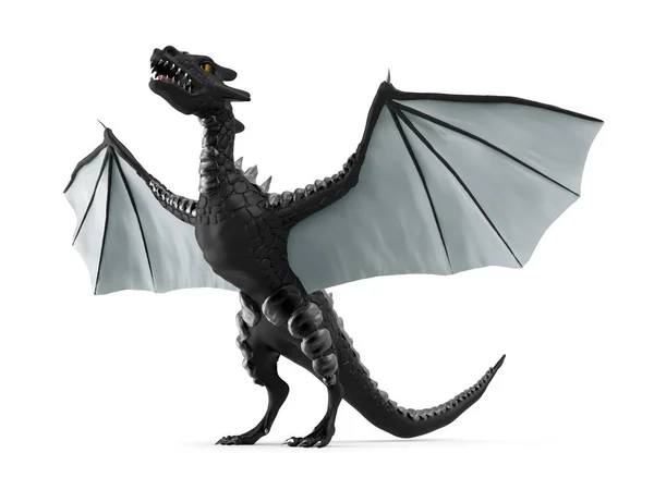 Drache gestiegen 3d — Stockfoto