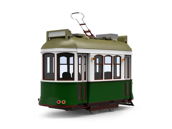 Stary tramwaj kreskówka powrót — Zdjęcie stockowe