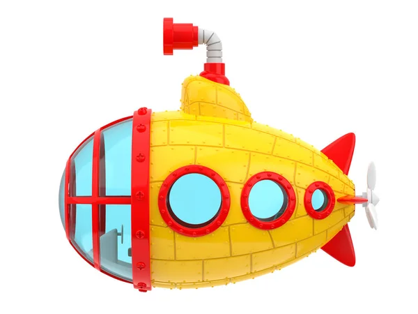 Cartoon yellow submarine side — Stock Photo, Image