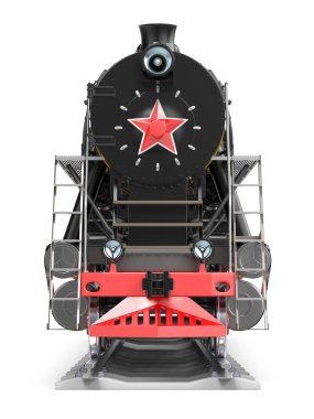 Eski Rus buhar tren ön