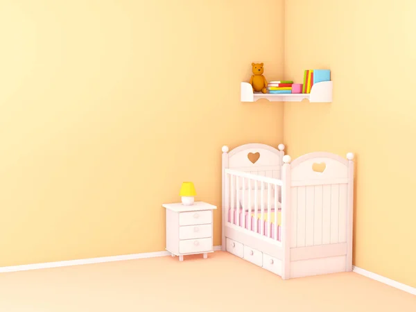 Babys slaapkamer lege muur — Stockfoto