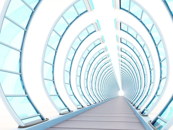 Tunnel futuristic ribbing — Stock Photo, Image