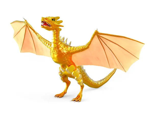 Dragon zvýšil 3d — Stock fotografie