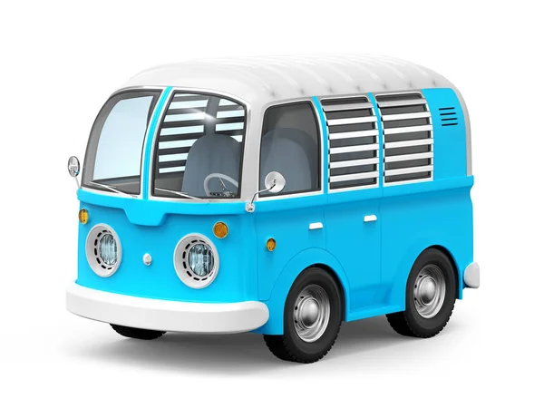 Van retro cartoon — Stockfoto