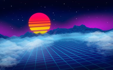 80s cyberpunk arka plan