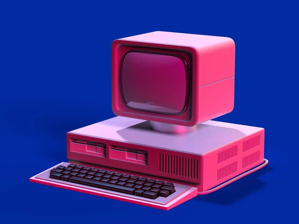 Personal computer in stile anni '80 — Foto Stock