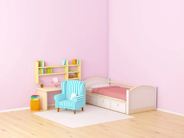 Baby kamer kleine schrijver — Stockfoto