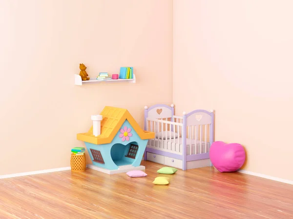 Μωρό δωμάτιο τζίντζερ σπίτι — Φωτογραφία Αρχείου