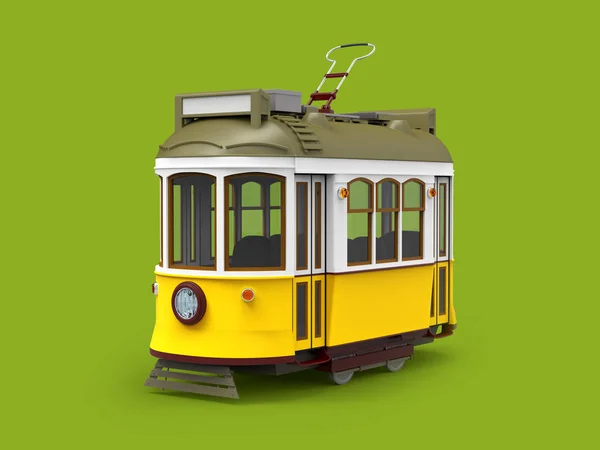 Vieux tram dessin animé — Photo