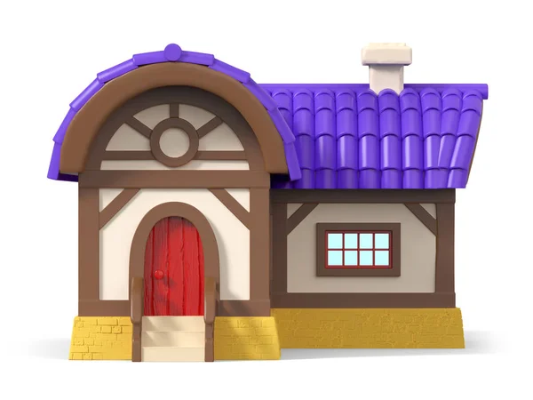 fantasy house cartoon 3d front