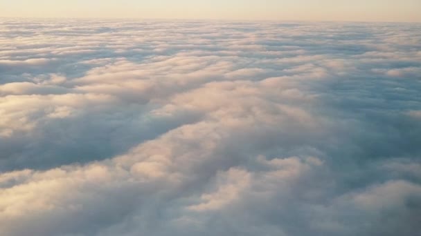Blick aus dem Flugzeugfenster auf Tragflächen und Triebwerke — Stockvideo