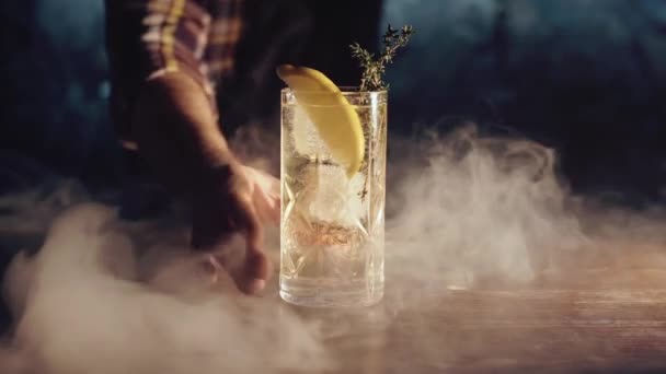 Barmann macht einen Cocktail — Stockvideo