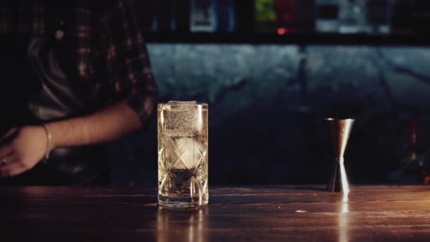 Bartendern gör en cocktail — Stockvideo