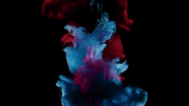 Abstracte inktkleur stroomt in water — Stockvideo