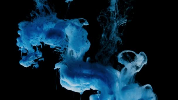 抽象 水中流动的墨水颜色 — 图库视频影像