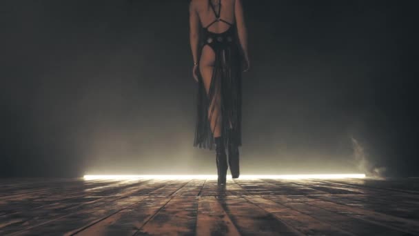 Yüksek topuklu seksi kadın — Stok video