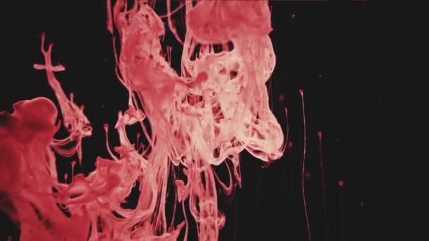 Cor abstrata da tinta que flui na água — Vídeo de Stock