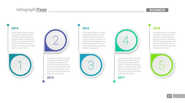 Infograph Timeline Components Used Businesses — Stock Vector