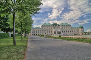 Avusturya, Viyana 'daki Belvedere Sarayı güneşli bir günde