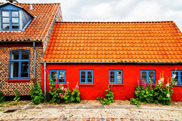 Röd Byggnad Ribe Danmark — Stockfoto