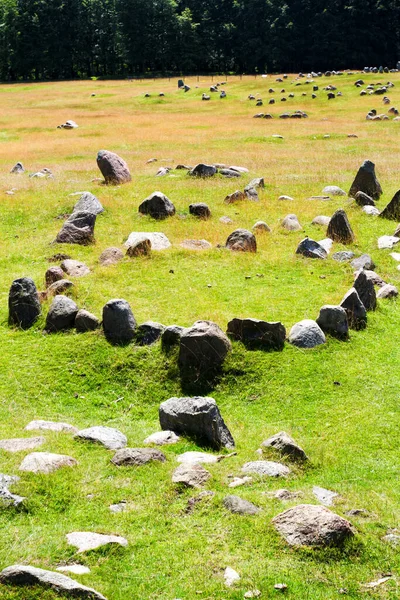 Starożytne Kamienne Groby Wikingów Aalborg Dania — Zdjęcie stockowe