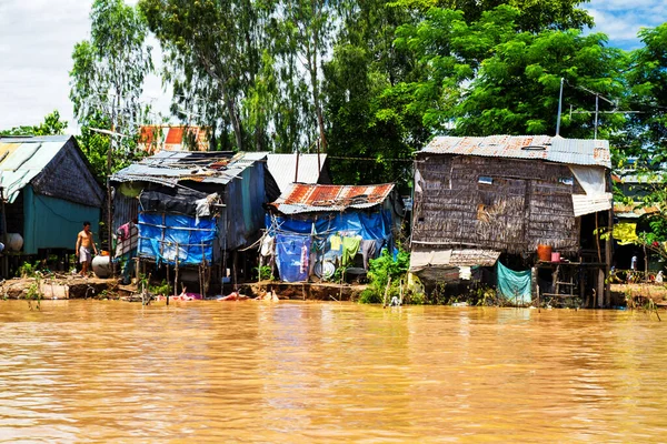 Casas Destruidas Delta Del Mekong Vietnam — Foto de Stock
