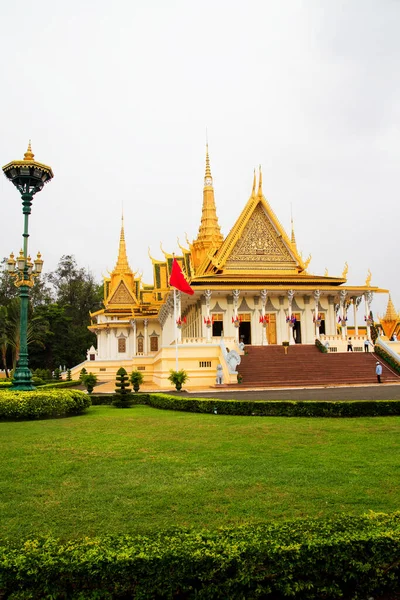 Phnom Penh Cambogia Septembre Palais Royal Est Complexe Bâtiments Qui — Photo