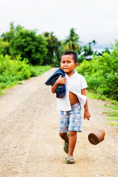 4000 Ilhas Laos Setembro Caminho Para Jovens 4000 Ilhas Laos — Fotografia de Stock