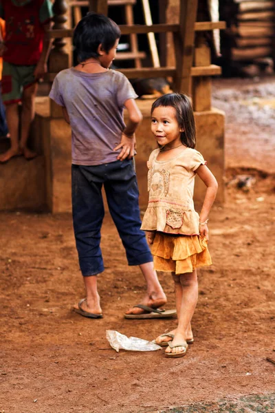 Bolaven Plateau Laos September Unidentified Kids Bolaven Plateau Laos September — Stock Photo, Image