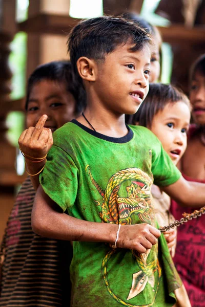 Bolaven Plateau Laos Septiembre Niños Identificados Bolaven Plateau Laos Septiembre —  Fotos de Stock