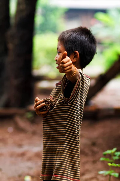 Bolaven Plateau Laos Septiembre Niños Identificados Bolaven Plateau Laos Septiembre —  Fotos de Stock