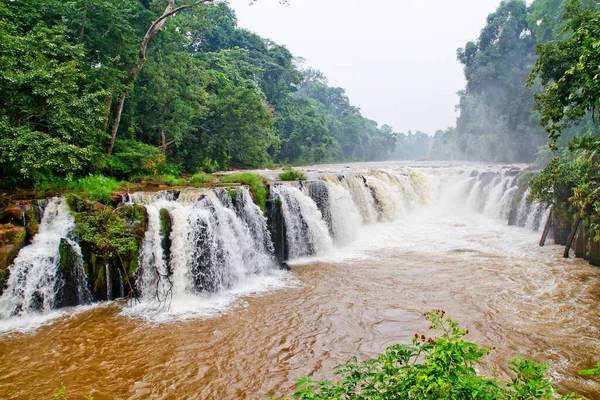 Cachoeira Tad Suam Província Champasak Laos — Fotografia de Stock