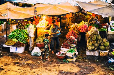 Ratanakiri, Kamboçya 'daki tipik pazar.