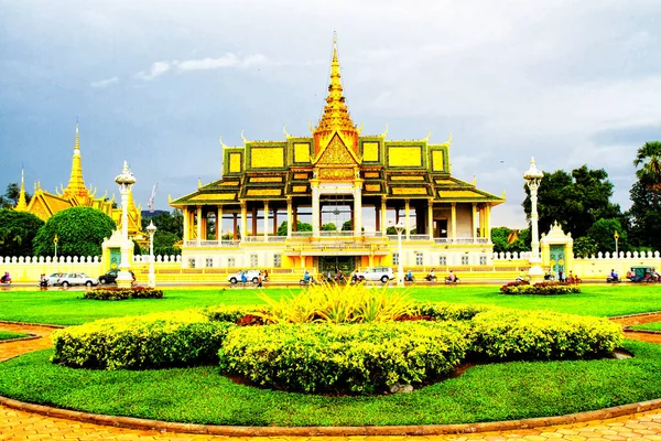 Phnom Penh Cambogia Setembro Palácio Real Complexo Edifícios Que Serve — Fotografia de Stock