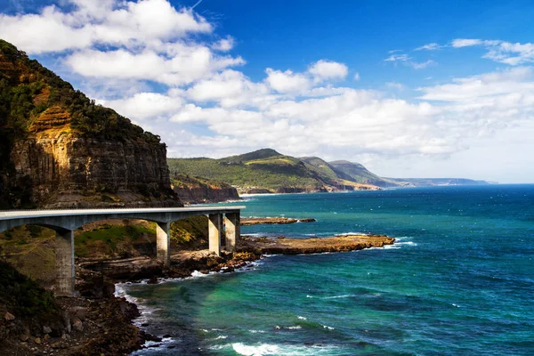 Sea Cliff Bridge Largo Grand Pacific Drive Nueva Gales Del — Foto de Stock