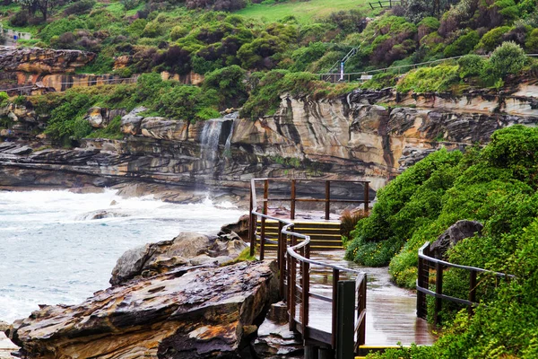 Esta Imagem Mostra Paisagem Praia Bondi Para Bronte Walk Sydney — Fotografia de Stock