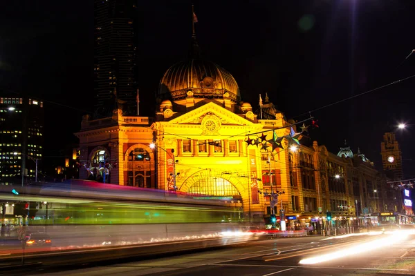 Estación Tren Flinders Street Punto Referencia Más Grande Melbourne — Foto de Stock