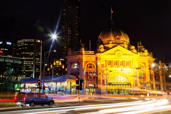 Estación Tren Flinders Street Punto Referencia Más Grande Melbourne — Foto de Stock