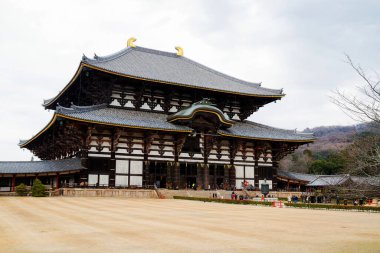 Japonya, Nara 'daki Todaiji Tapınağı. Dünyanın en büyük ahşap binası ve dünya mirası alanı..