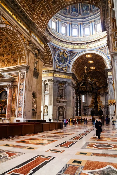 All Interno Della Basilica San Pietro Vaticano — Foto Stock