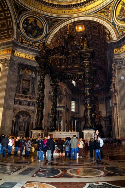 Dentro Basílica São Pedro Vaticano — Fotografia de Stock