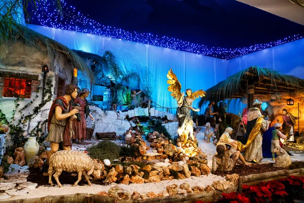 Rome Italy January Nativity Scene Peter Square Which Given Year — Stock Photo, Image