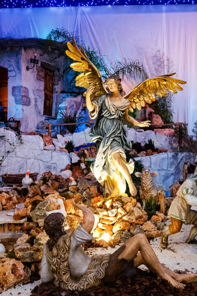 Rome Italien Januari Julkrubba Peterstorget Som Gavs Regionen Basilicata Och — Stockfoto