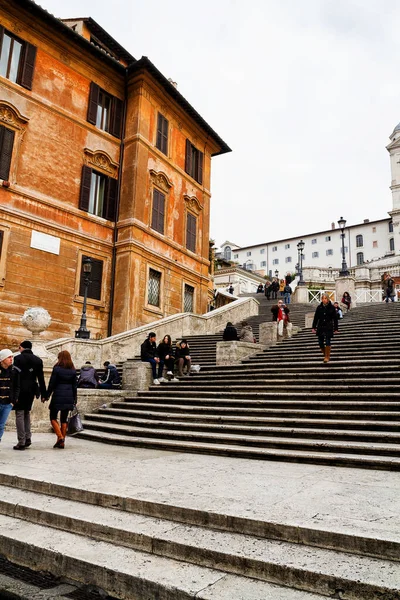 Spanska Trappor Rom Italien — Stockfoto