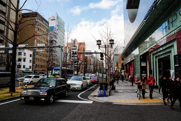 Osaka Japan Januari Bestuurders Verplaatsen Zich Zwaar Verkeer Januari 2013 — Stockfoto